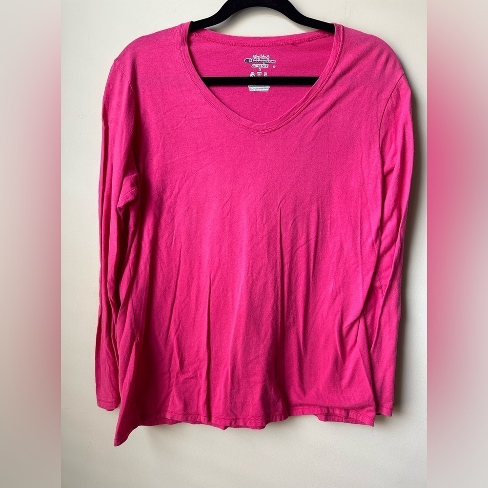 Champion Women’s Basic Long Sleeve Pink Tee Size Large